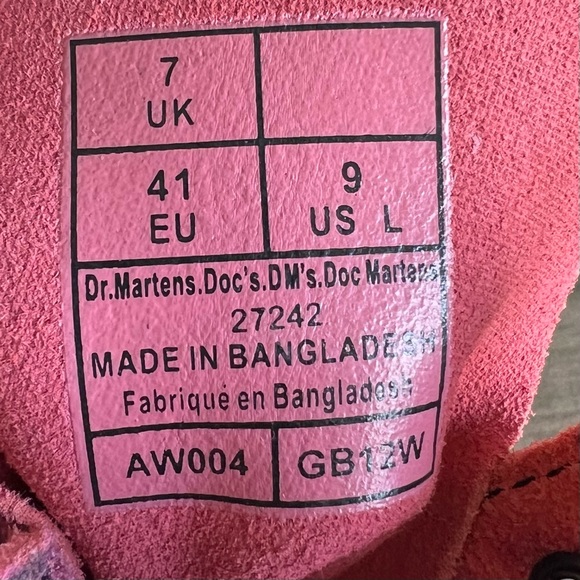 Dr. Martens 1460 Pascal Tie Dye Soft Suede Leather Lace Up Boot NEW Size 9 - Picture 5 of 10